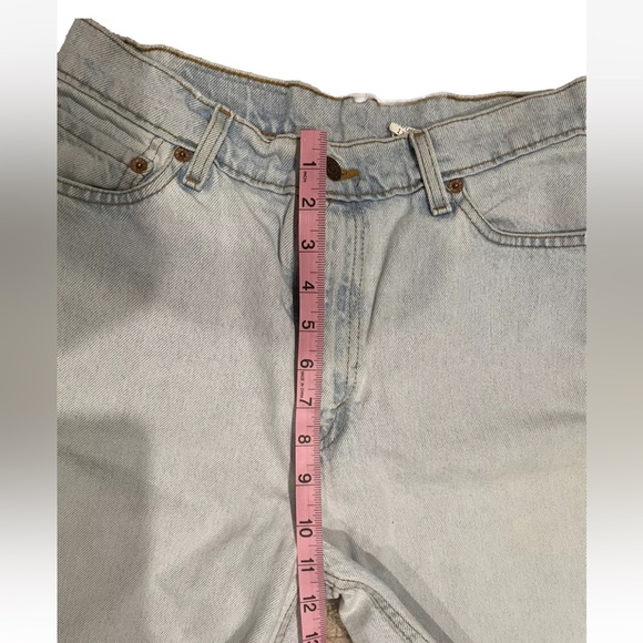 Vintage Mid 90s Levis 512 Denim Cut Off Shorts Size 13 Light Wash - Picture 4 of 10